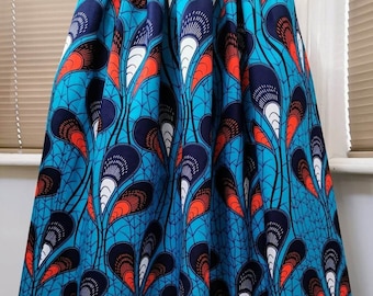 CASSANDRA  African Print Full Length / Maxi Skirt 100 % Wax Cotton Handmade UK