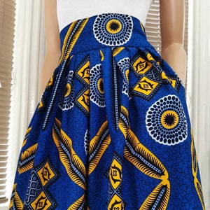 SALMA African Print Full-Length / Maxi Skirt 100 % Wax Cotton Handmade UK