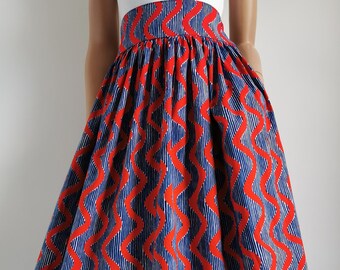 Custom Inked Full Calf Length Skirt With Closed Sides - Chiffon main image 1