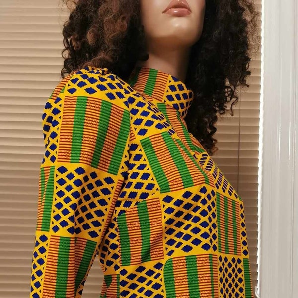 LOU African Print TOP 100% Wax Cotton Fait à la main au Royaume-Uni