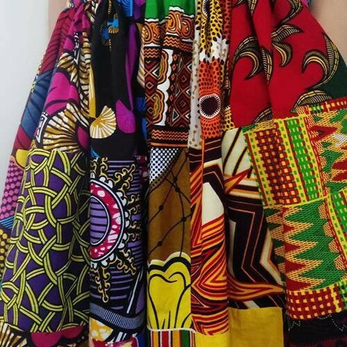 PATCHWORK African Printed Fabric Sleeveless Maxi/full Length Etsy