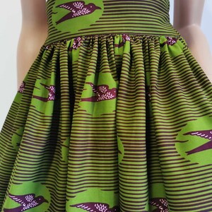 LAVA African Printed Mid-Calf Skirt 100% Wax Cotton Handmade UK image 7