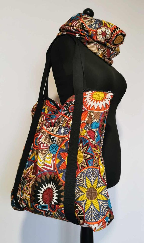 African Print Scarf,Scarf for Winter,African gift,100%African Wax Cotton,Handmade