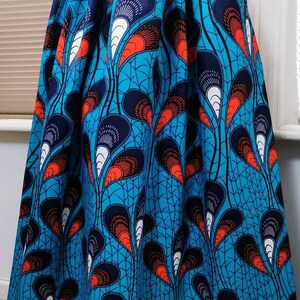 CASSANDRA African Print Full Length / Maxi Skirt 100 % Wax Cotton Handmade UK image 7