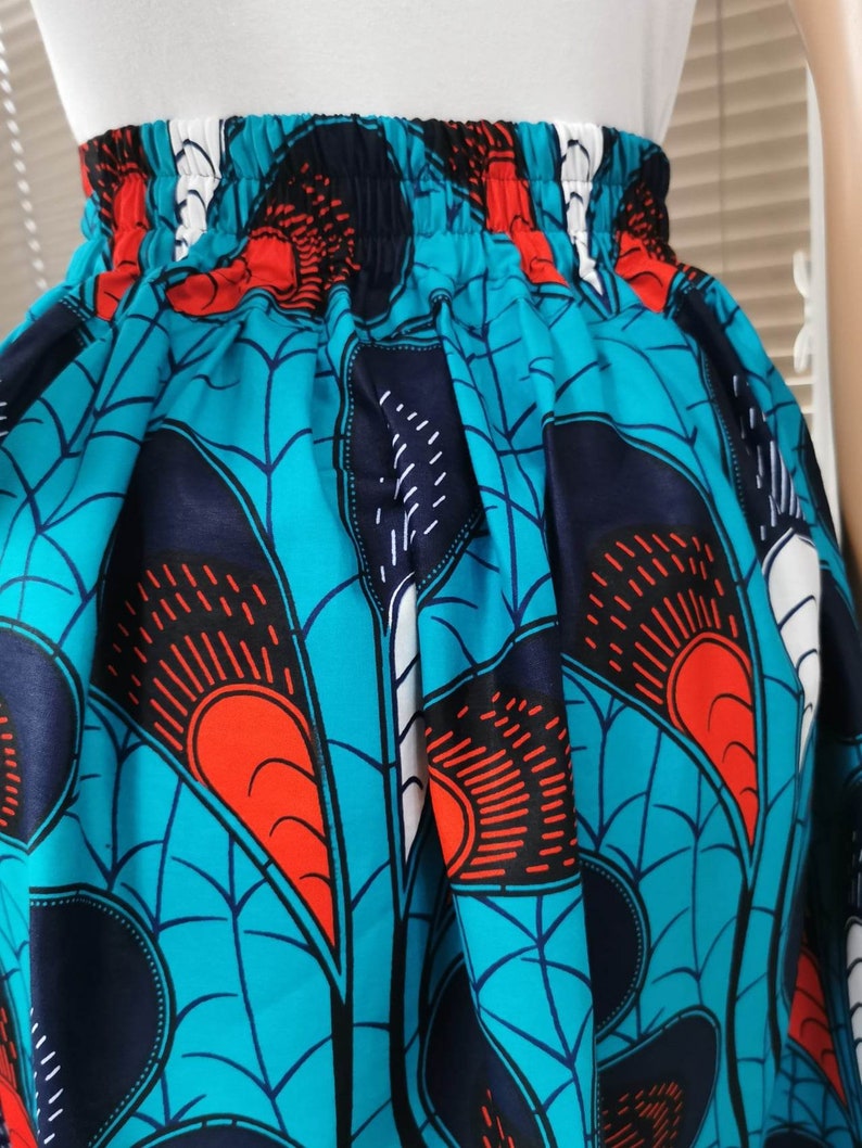 CASSANDRA African Print Full Length / Maxi Skirt 100 % Wax Cotton Handmade UK image 4