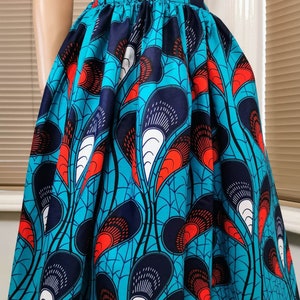 CASSANDRA African Print Full Length / Maxi Skirt 100 % Wax Cotton Handmade UK image 6