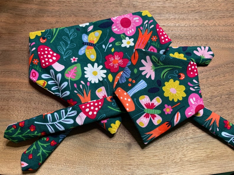 Meadow Dog Bandana Tie On Dog Bandana Pet bandana Dog Etsy