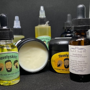 Beard & Scalp Oil, Moisture Sealing, Growth Stimulant Serum, All Natural Blend of Oils, Dry Beard and Scalp Relief, Vegan Beard Care