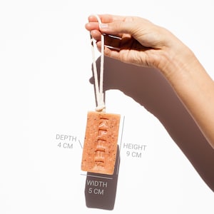 Exfoliating Pumice Soap on a Rope with Eucalyptus and Lemongrass essential Oils/ Handmade Vegan Soap image 3