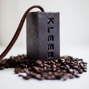 Exfoliating Soap on a Rope, Body Scrub, Coffee Soap, Vegan Soap, Handmade Soap made in the UK
