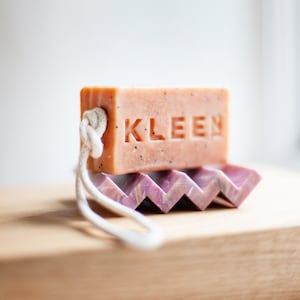 Exfoliating Pumice Soap on a Rope with Eucalyptus and Lemongrass essential Oils/ Handmade Vegan Soap