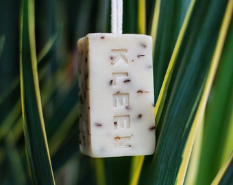 Lavender Soap on a Rope - All Natural Soap, Sensitive Skin Soap, Handmade Soap, Calming Soap, Vegan Soap made in the UK