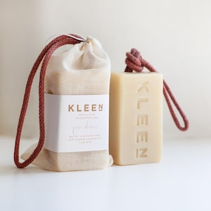 Oat Milk Soap on a Rope - Handmade Natural Soap, For Sensitive Skin, Unscented Soap made in the UK