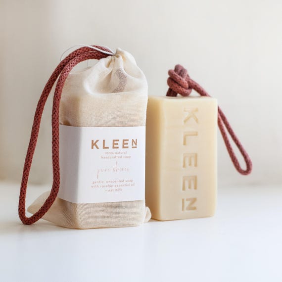 Oat Milk Soap on a Rope: Handmade Unscented Soap for Sensitive Skin