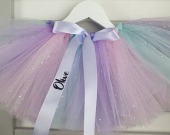 Sparkly Pink Purple Mermaid Tutu Skirt - Baby Tutu, Children Tutu, Party Tutu, Girls Tutu, Birthday Tutu, Personalised Tutu, Kids Tutu