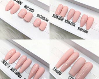 Nude Press on Nails - Etsy