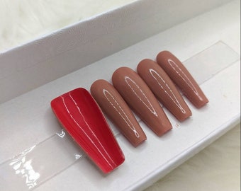 Nude Nails Red Bottom - Etsy