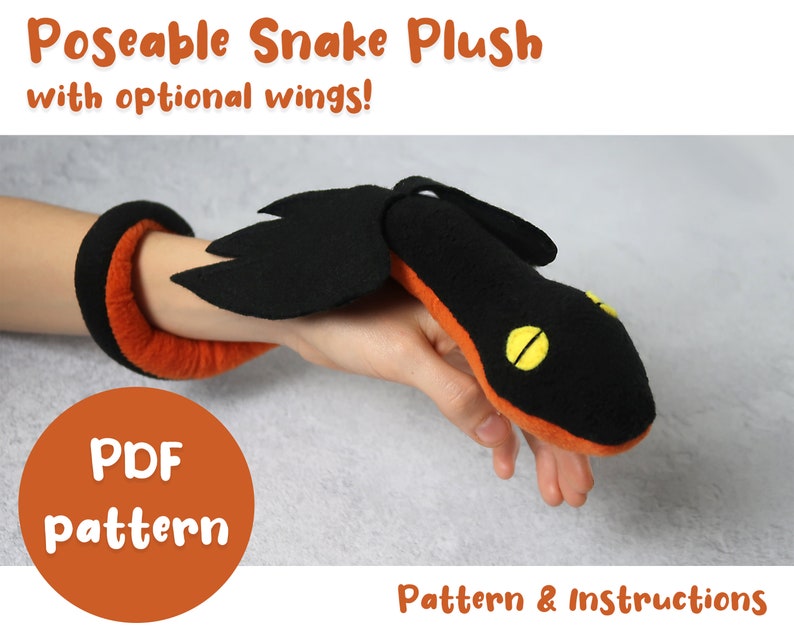 Poseable Snake Plush Pattern | Etsy