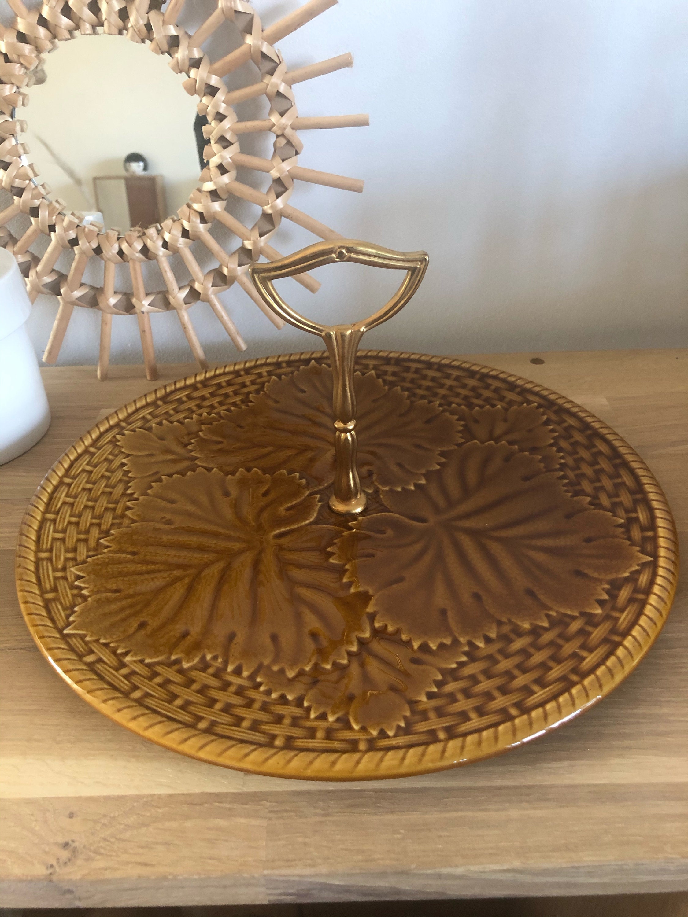 Plateau à Fromages Gien France Vintage