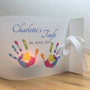 Set of 2 Windlight, Light Cover, TeaLight Communion, Confirmation, Confirmation, Baptism &quot;Children&#39;s Hands&quot;