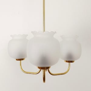 Large Mid Century Chandelier / Vintage Pendant Light / Rustic Elegant Light Fixture / Yugoslavia 1970's / Hanging Lamp