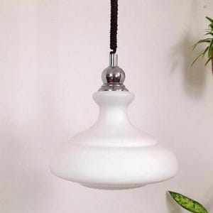 Vintage opaline pendant light, mid century light, mid century chandelier, Yugoslavia 1970