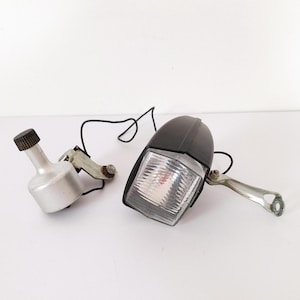 Vintage Lamp and Dynamo Bicycle / Combined bicycle lamp with dynamo / Light bicycle dynamo / Mountable bike lamp Metal bicycle