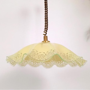 Vintage glass pendant light, ceiling light, hanging light, retro ceiling light