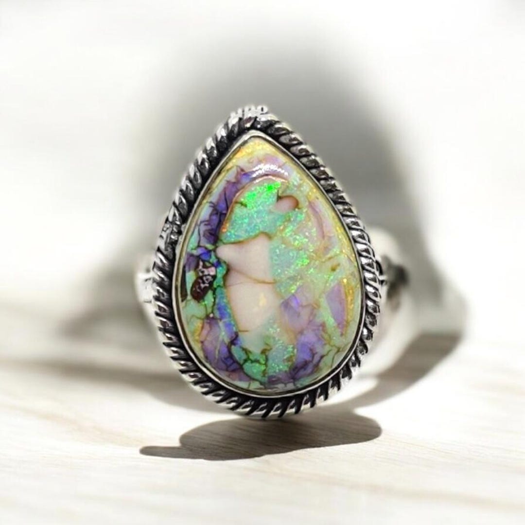 Monarch Opal Ring, Handmade Ring, Designer Ring, 925 Silver Ring ...