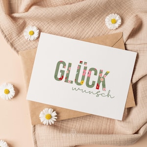 Glückwunsch | Postkarte | Grußkarte | Blumen | bunt | Dankeschön | Glückwunsch | floral | Frühling | Sommer | A6 |  kleine Aufmerksamkeit