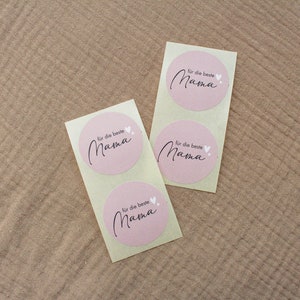 2 Aufkleber | Sticker| beste Mama | Muttertag | runde Sticker 4cm Durchmesser