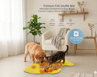 Snuffelmat voor honden en katten "Vis" — exclusief ontwerp