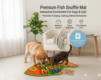 Snuffelmat voor honden en katten "Vis" — exclusief ontwerp