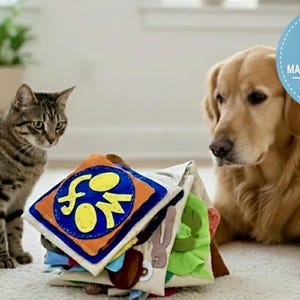 Interactive Dog Snuffle Book "A Day in the Life" – Enrichment Activity Mat, Sensory Toy for Dogs