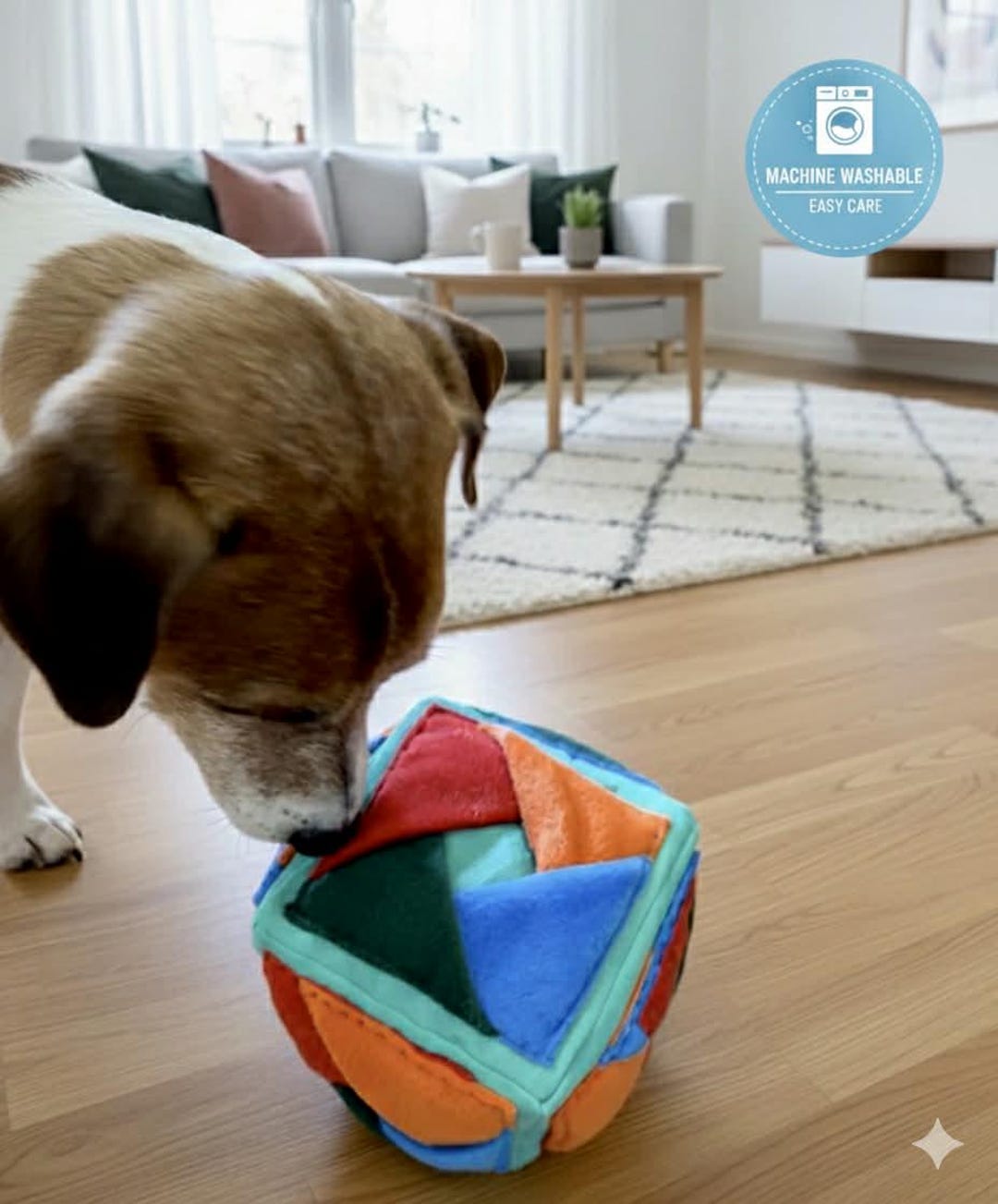 Handmade Dog Snuffle Cube, 24-pocket Interactive Enrichment Toy ...