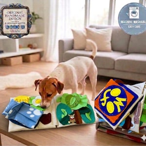 Interactive Dog Snuffle Book "A Day in the Life" – Enrichment Activity Mat, Sensory Toy for Dogs