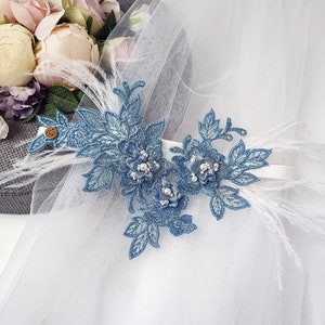 Blue wedding garter