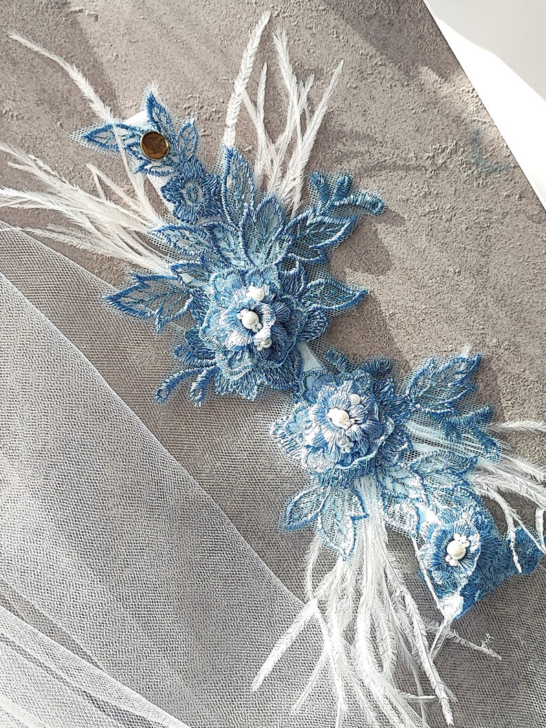 Something blue wedding garter