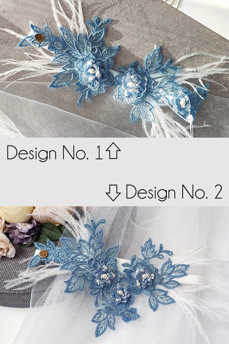 Blue bridal garter