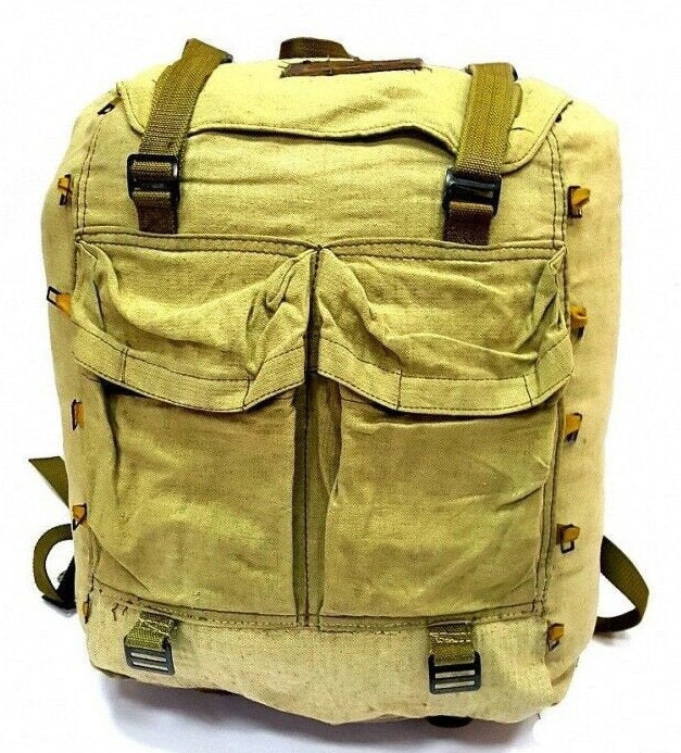 tan army backpack