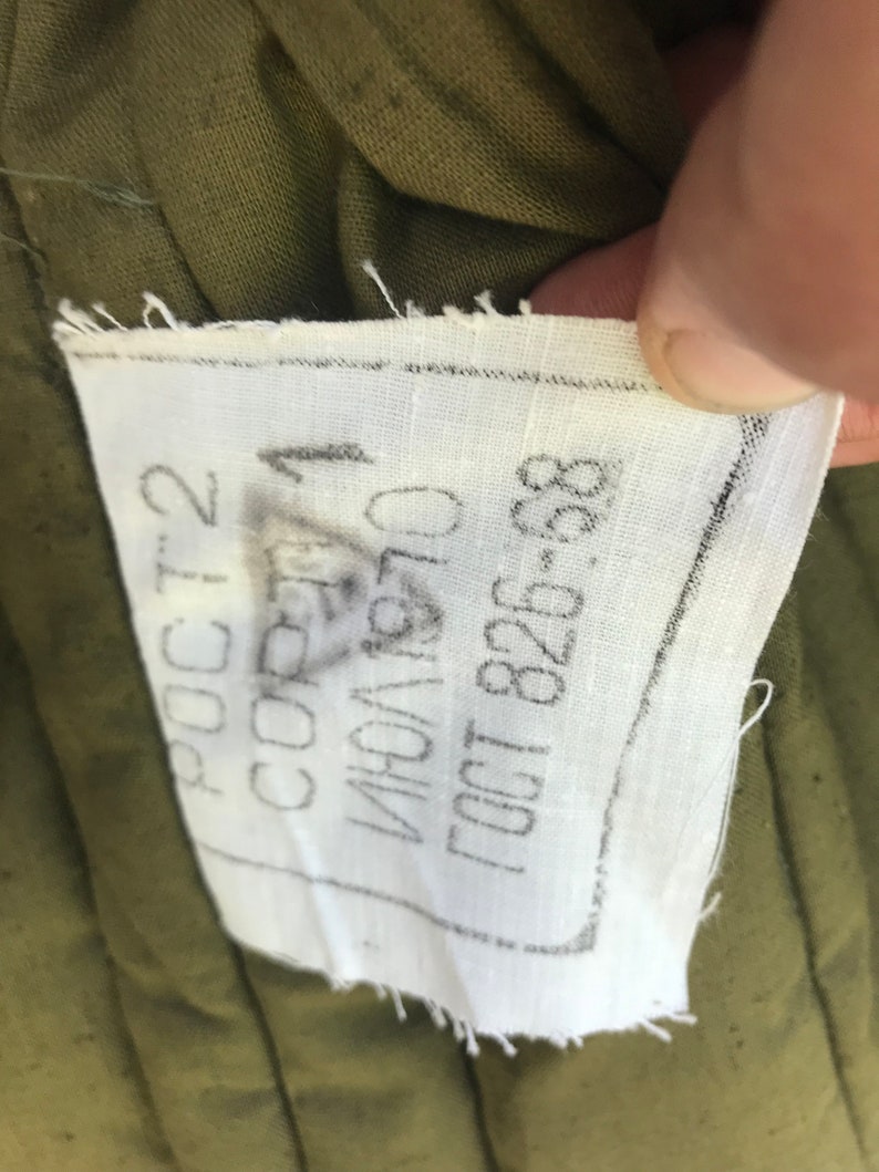 Fufaika Soviet Jacket Army USSR Winter Jacket Russian Telogreika cotton batting lining 1970-s size Small 46 US 36, 38, 40 50 European 48
