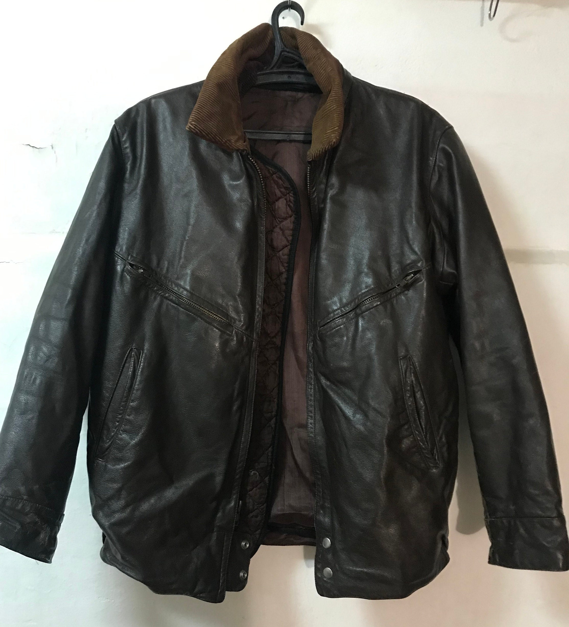 Soviet Russian Pilot Winter Leather Jacket BOMBER Winter With Etsy