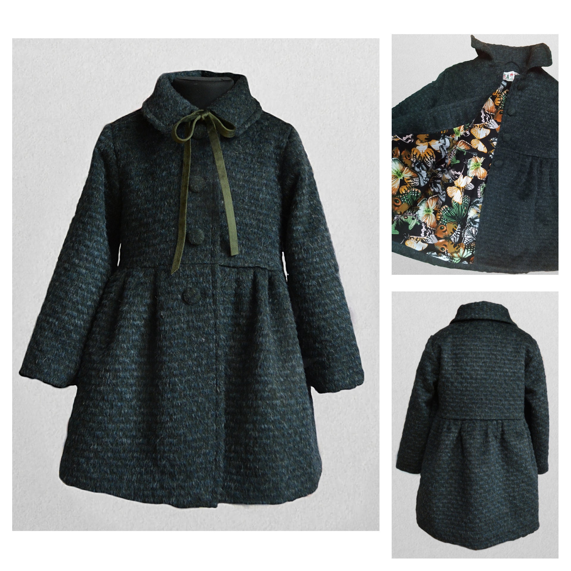 Wool Childrens Coat Baby Toddler and Girls СoatSpring Autumn Etsy