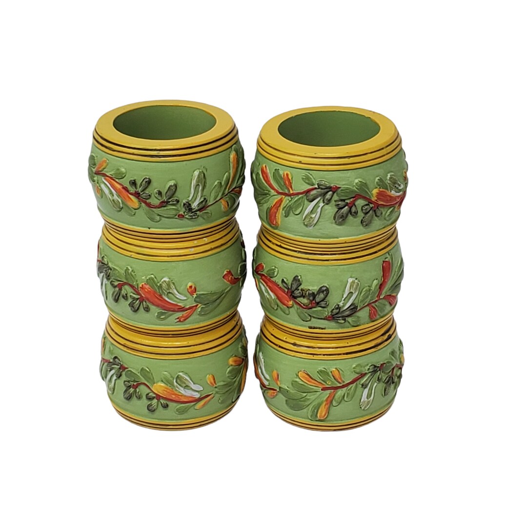 Tabletops Unlimited Gallery La Province Napkin Rings Earthenware Set of
