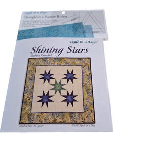 Quilt In a Day Shining Stars Pattern Triangle in a Square Ruler Set P. Knoechel
