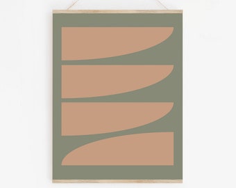 Abstract Wall Art, Pink and Sage Green Digital Art, Green Abstract Art Print, Home Décor, Printable Wall Art, Instant Download, Modern Art