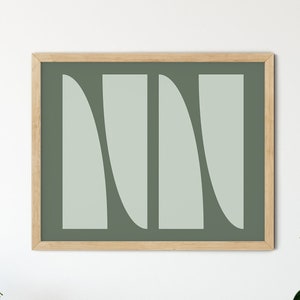 Abstract Art Print, PRINTABLE Wall Art, Green Digital Print, Downloadable Art, Green Abstract Wall Art, Modern Living Room Art, Geometric