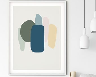 Abstract Wall Art, Pastel Printable Wall Art, Downloadable Art, Colourful Art Print, Print Yourself in Various Sizes