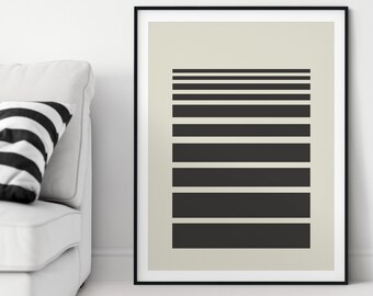MCM Printable Wall Art Minimalist Downloadable Poster Black | Etsy