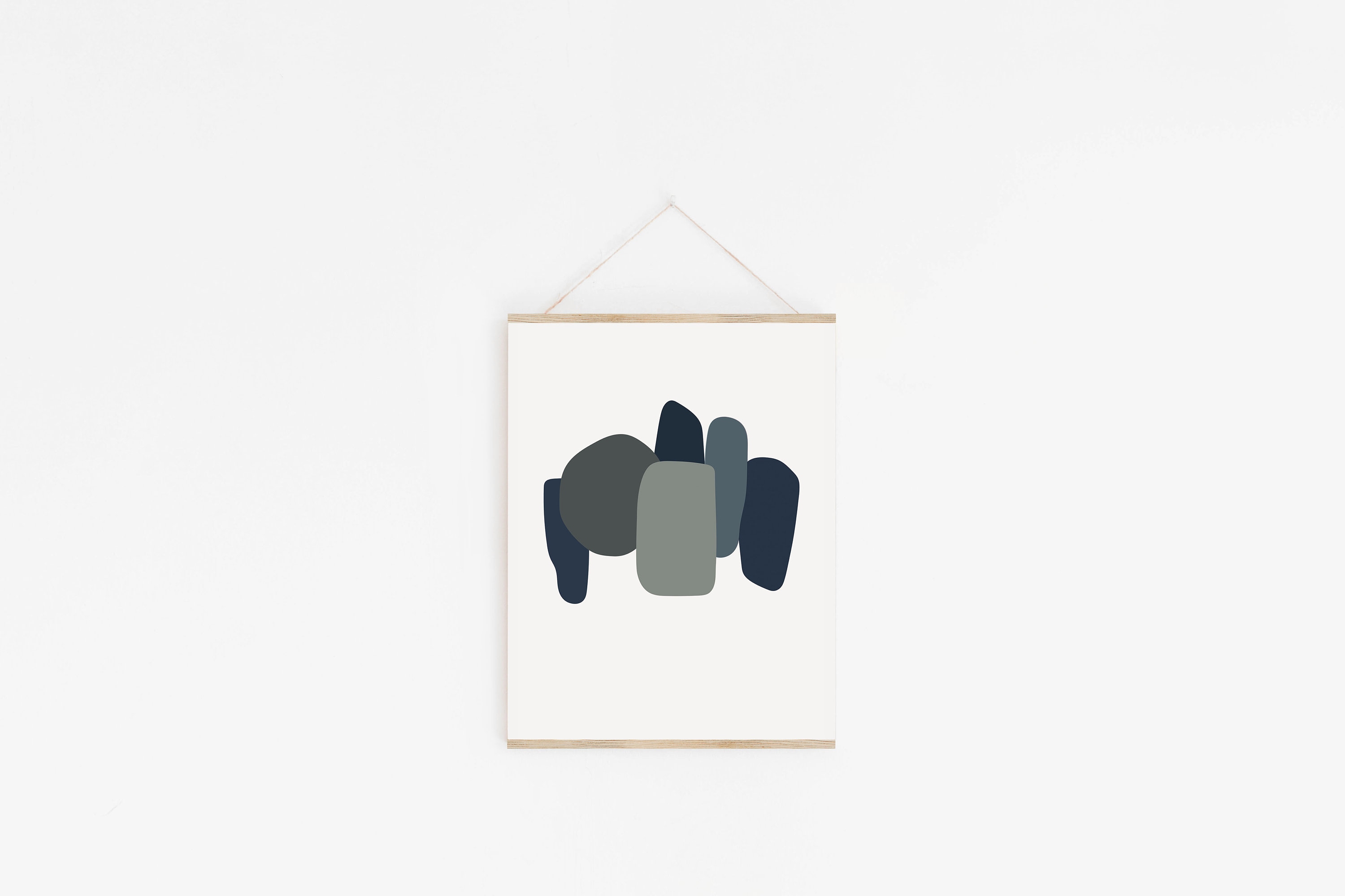 Blue PRINTABLE Wall Art Abstract Wall Art Print Modern Art Etsy